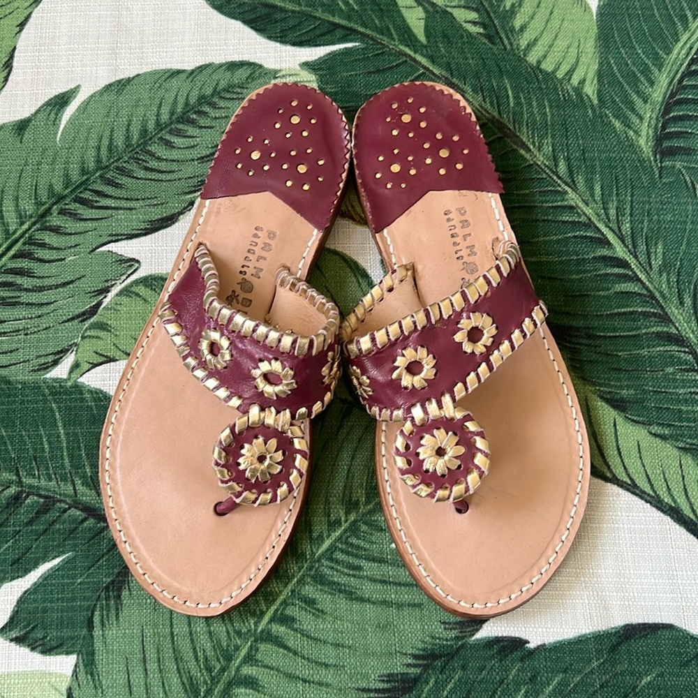 Palm Beach Sandals • Garnet & Gold FSU Sandals • Size 7